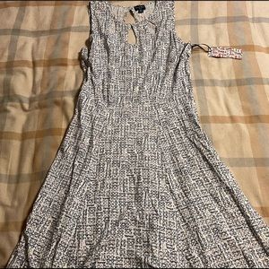 Savile Row, White Sundress with glasses print, Size 4